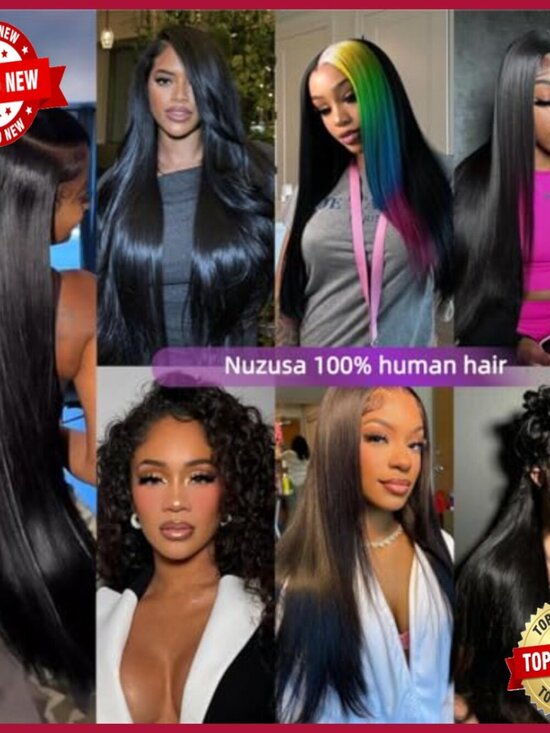 24 Inch Clip In Human Hair Extensions, 8 Piece Set, Seamless Straight